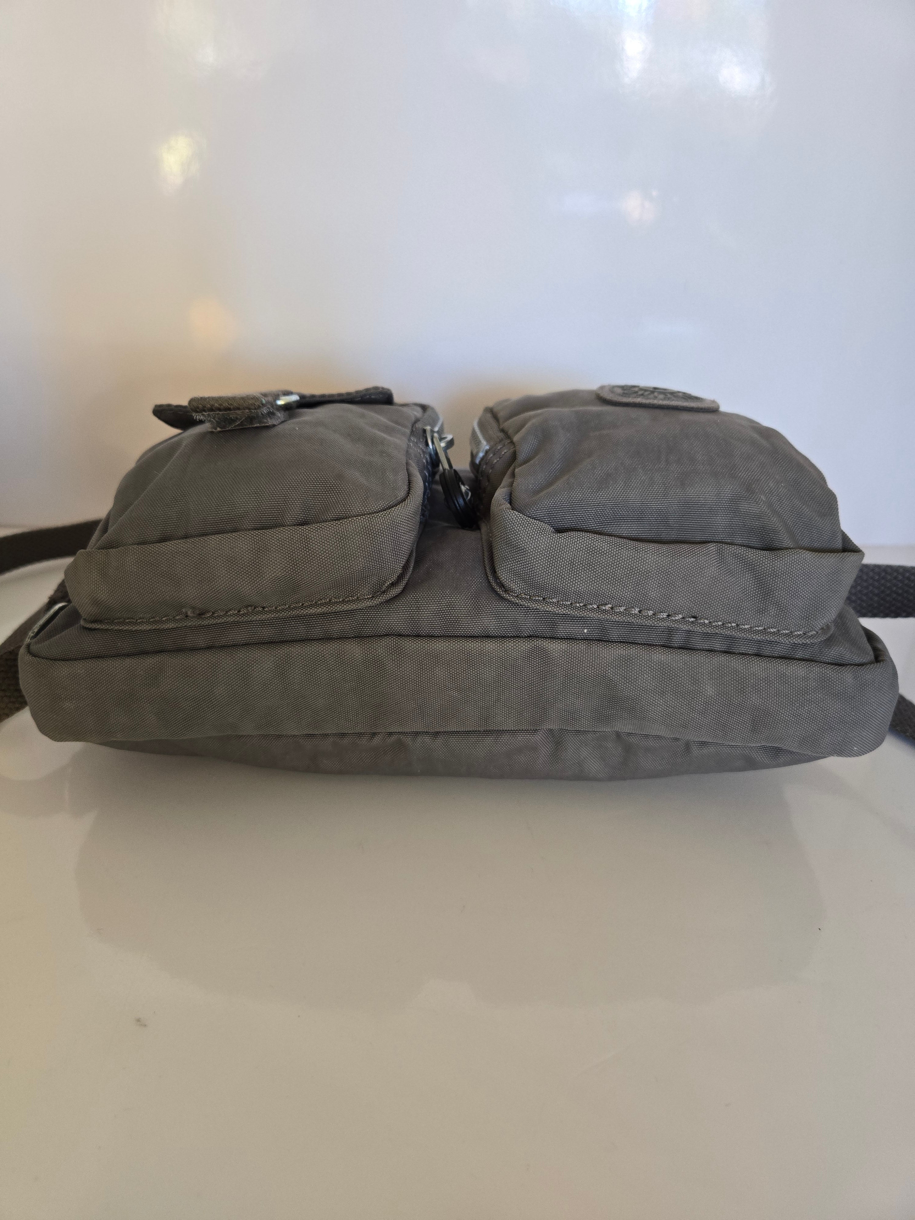 Kipling Grey Nylon Shoulder/Crossbody Bag