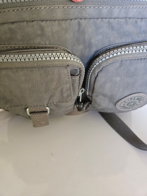 Kipling Grey Nylon Shoulder/Crossbody Bag