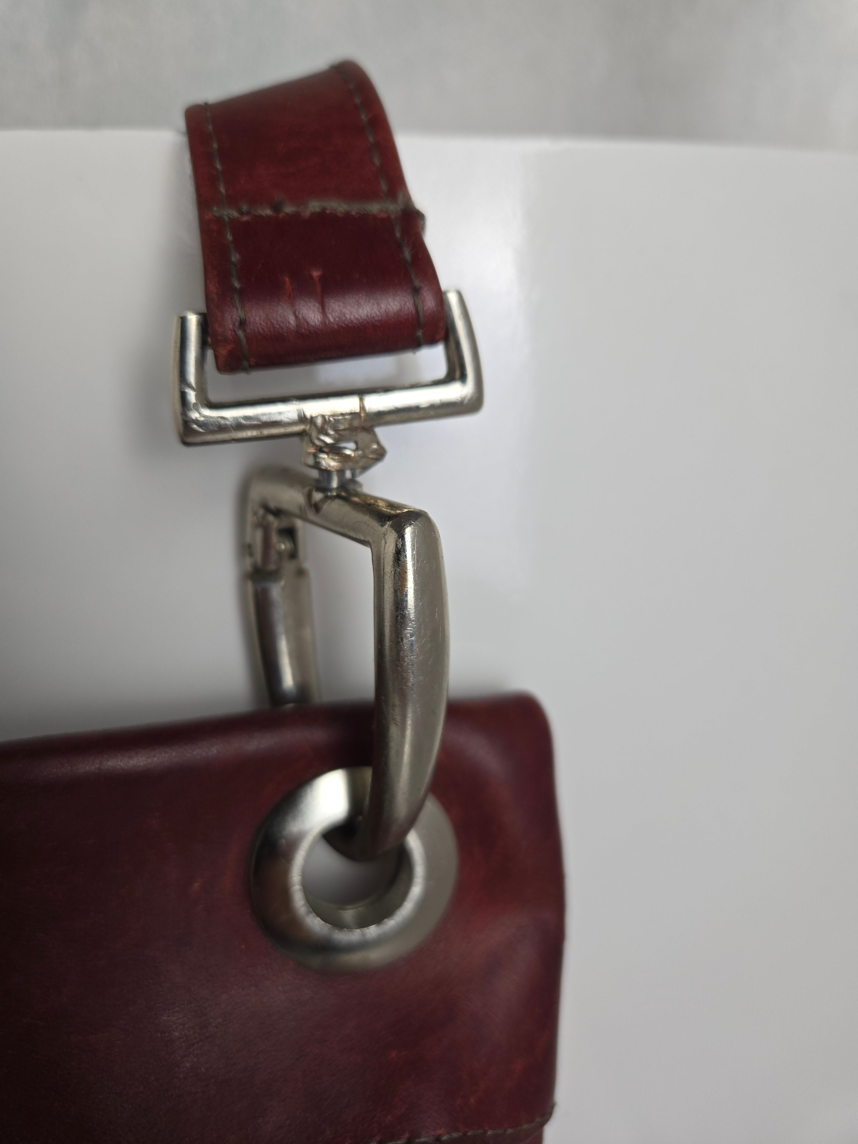 Kairos Burgundy Leather Shoulder/Crossbody Bag