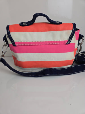 Tommy Hilfiger Striped Canvas Shoulder Bag