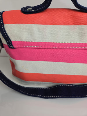 Tommy Hilfiger Striped Canvas Shoulder Bag