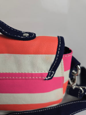 Tommy Hilfiger Striped Canvas Shoulder Bag