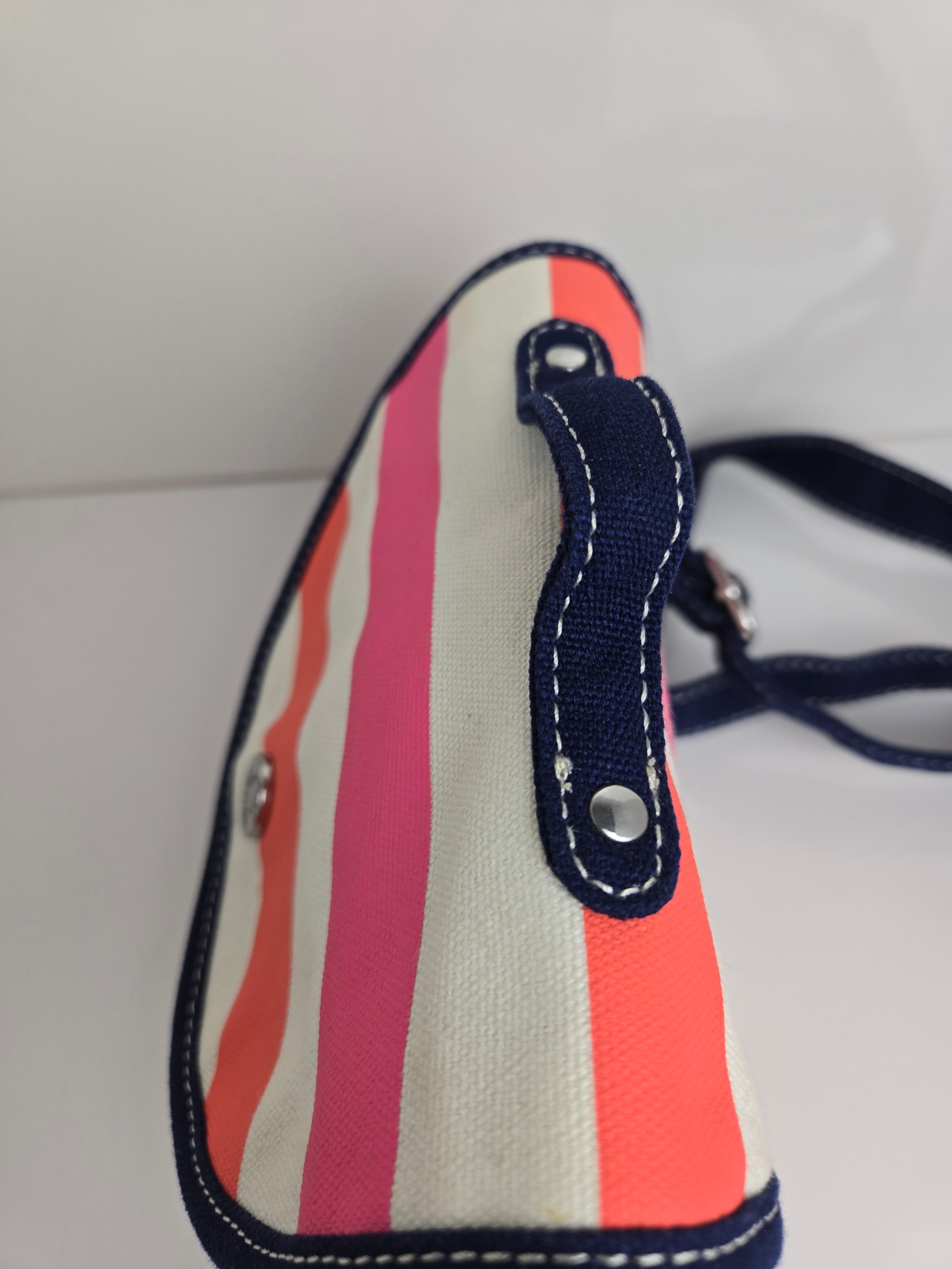 Tommy Hilfiger Striped Canvas Shoulder Bag