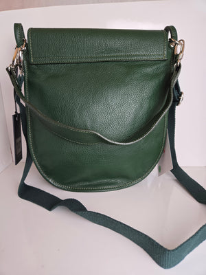 Laura Di Maggio Green Italian Leather Shoulder/Crossbody Bag