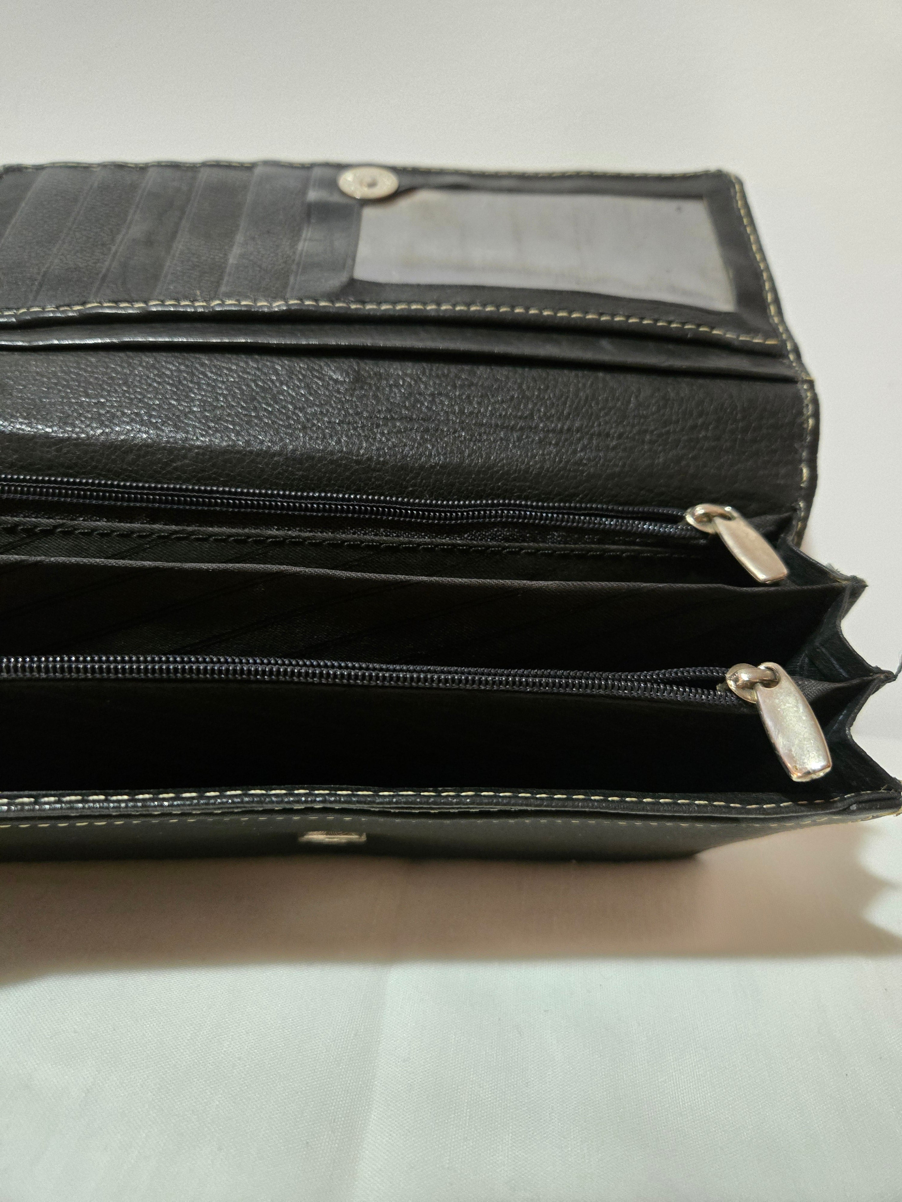 Black Leather Unbranded Wallet