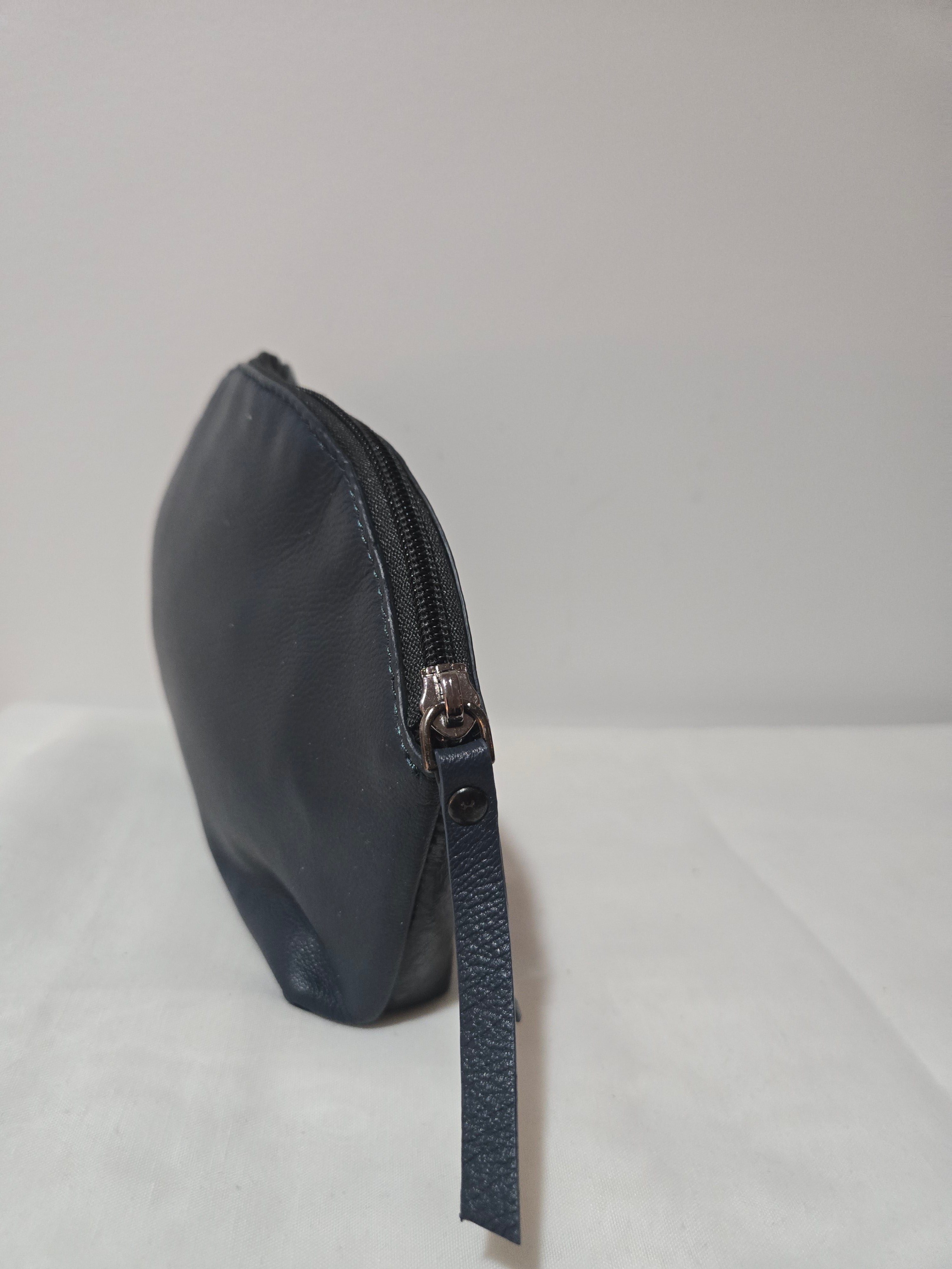 Sharif Blue Leather Pouch