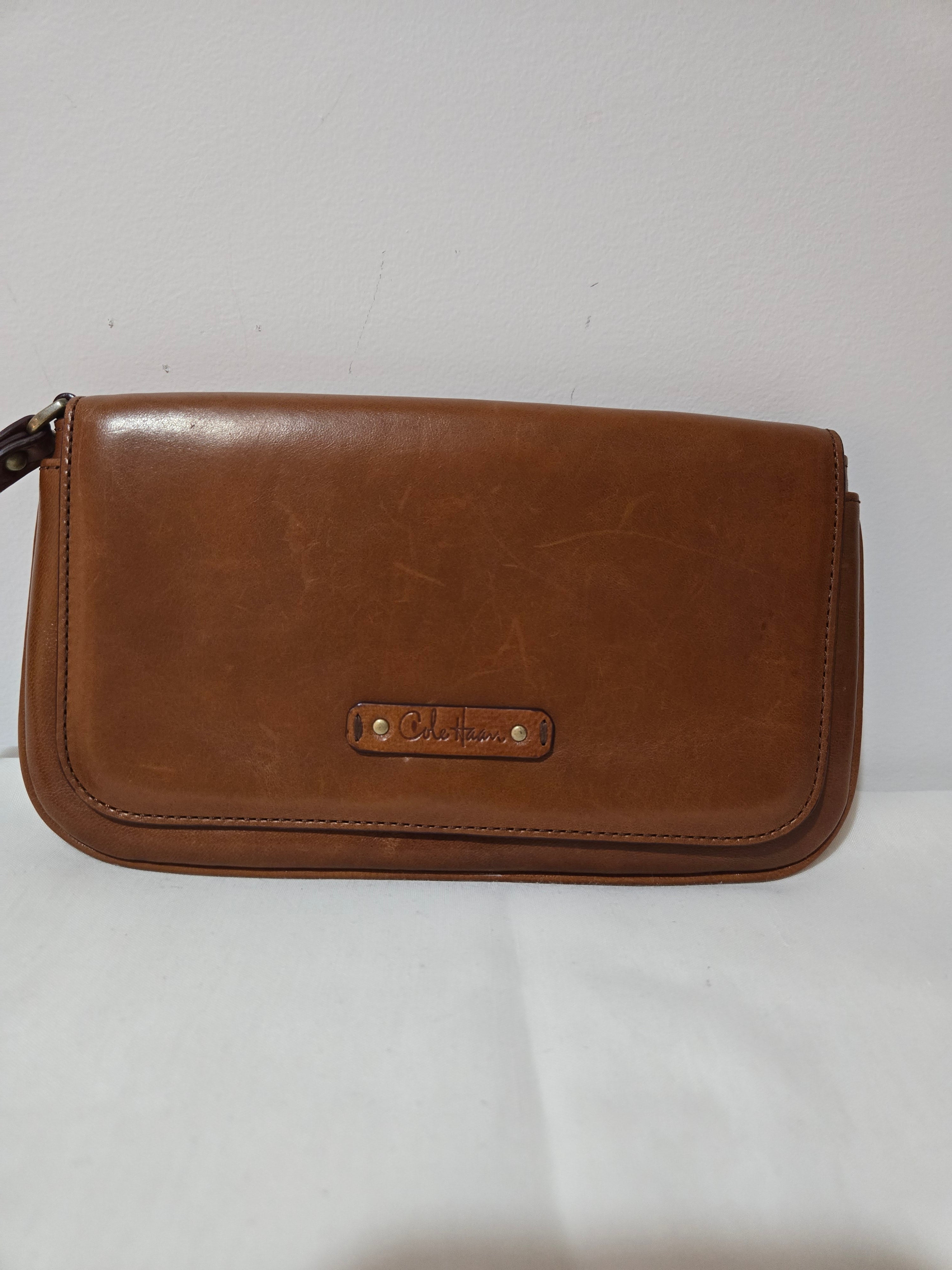 Cole Haan Tan Leather Wristlet