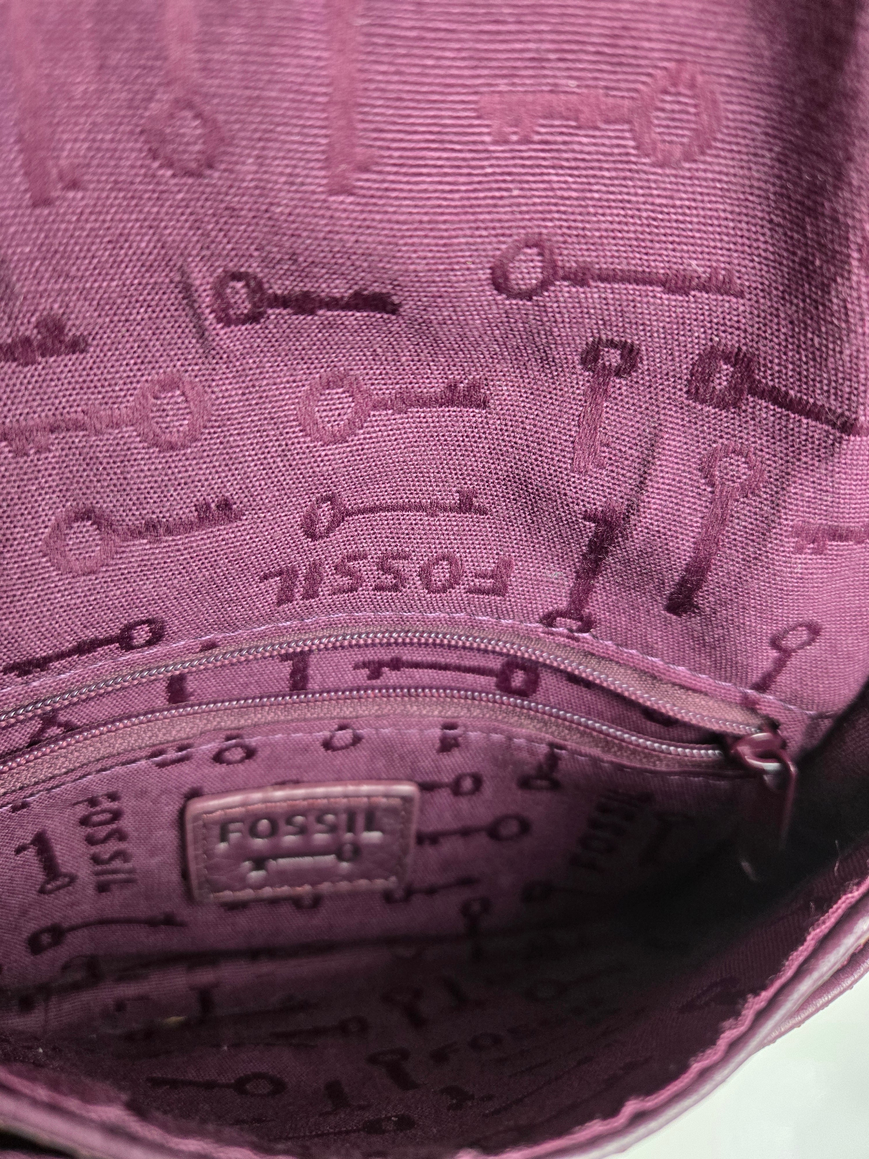 Fossil Leather Crossbody Bag