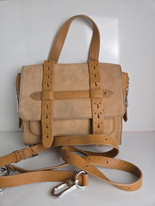 Aimee Kestenberg Nubuck and Leather Top Handle/Shoulder/Crossbody Bag