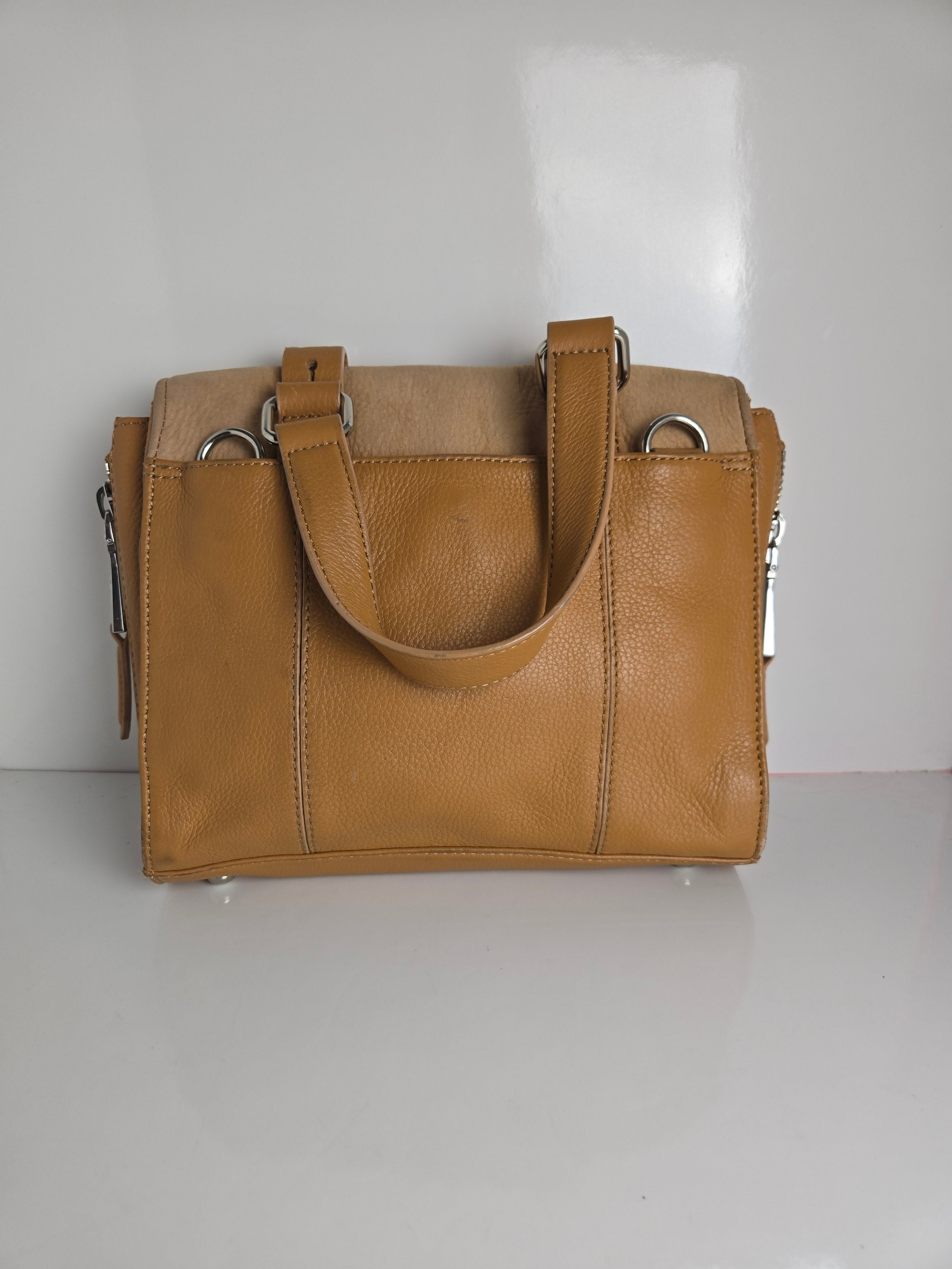 Aimee Kestenberg Nubuck and Leather Top Handle/Shoulder/Crossbody Bag