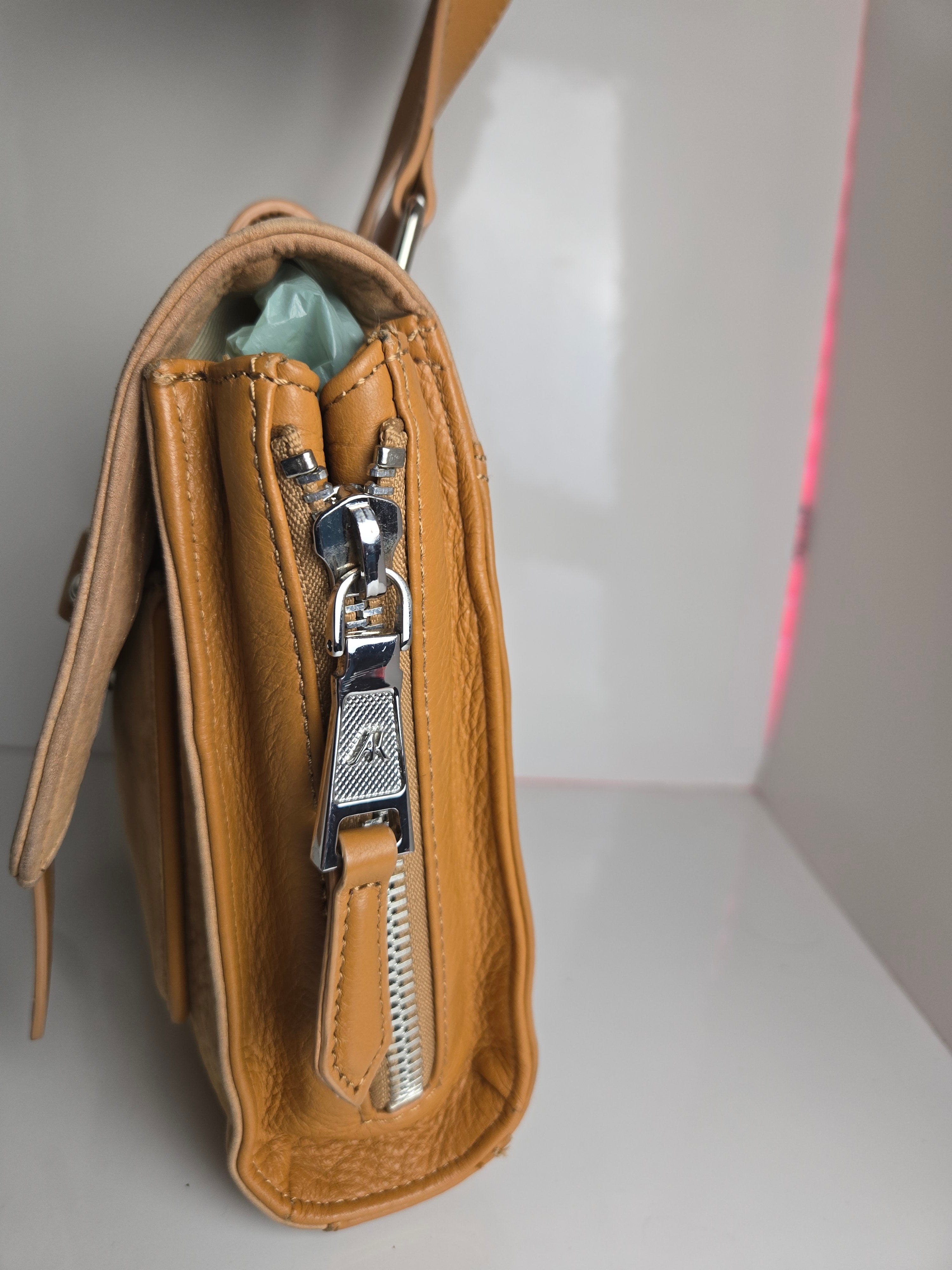 Aimee Kestenberg Nubuck and Leather Top Handle/Shoulder/Crossbody Bag