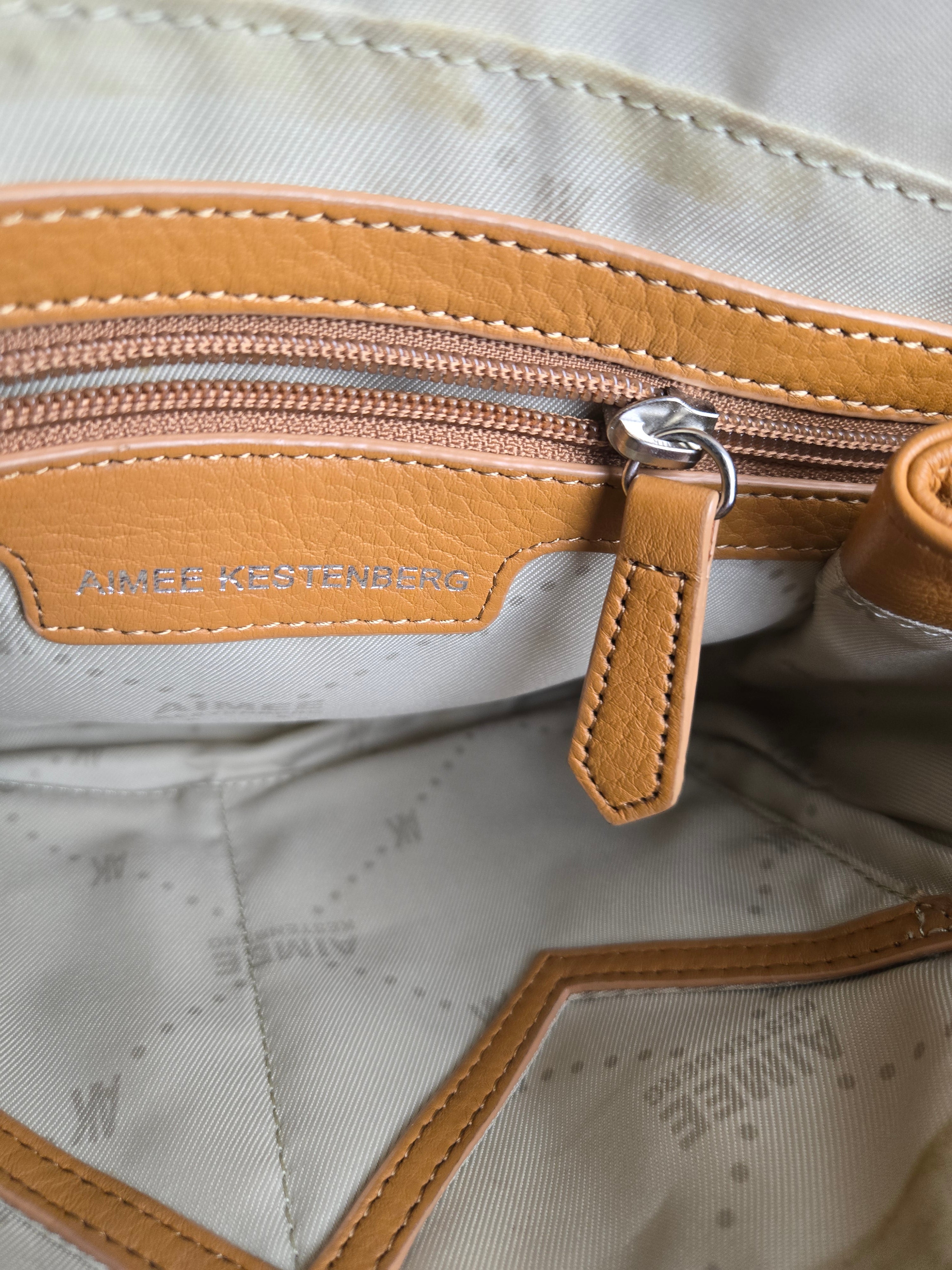 Aimee Kestenberg Nubuck and Leather Top Handle/Shoulder/Crossbody Bag