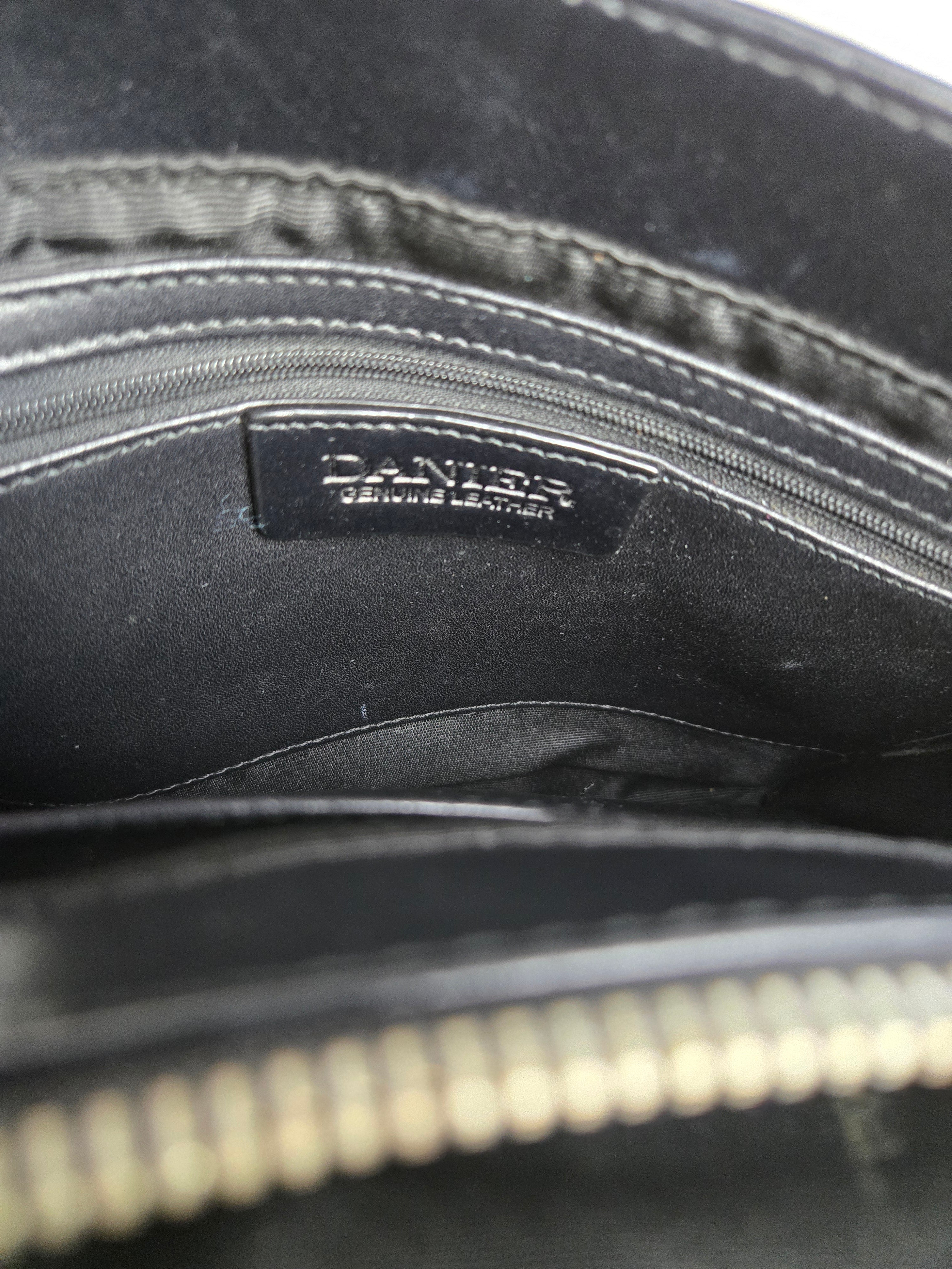 Danier Black Leather Multi compartment Shoulder/Crossbody Bag