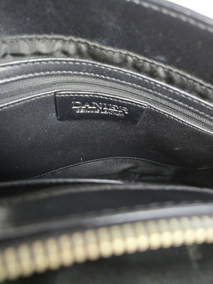 Danier Black Leather Multi compartment Shoulder/Crossbody Bag