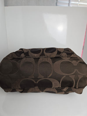 Coach Jacquard and Leather Shoulder/Top Handle Bag