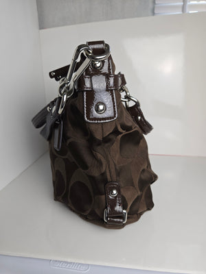 Coach Jacquard and Leather Shoulder/Top Handle Bag