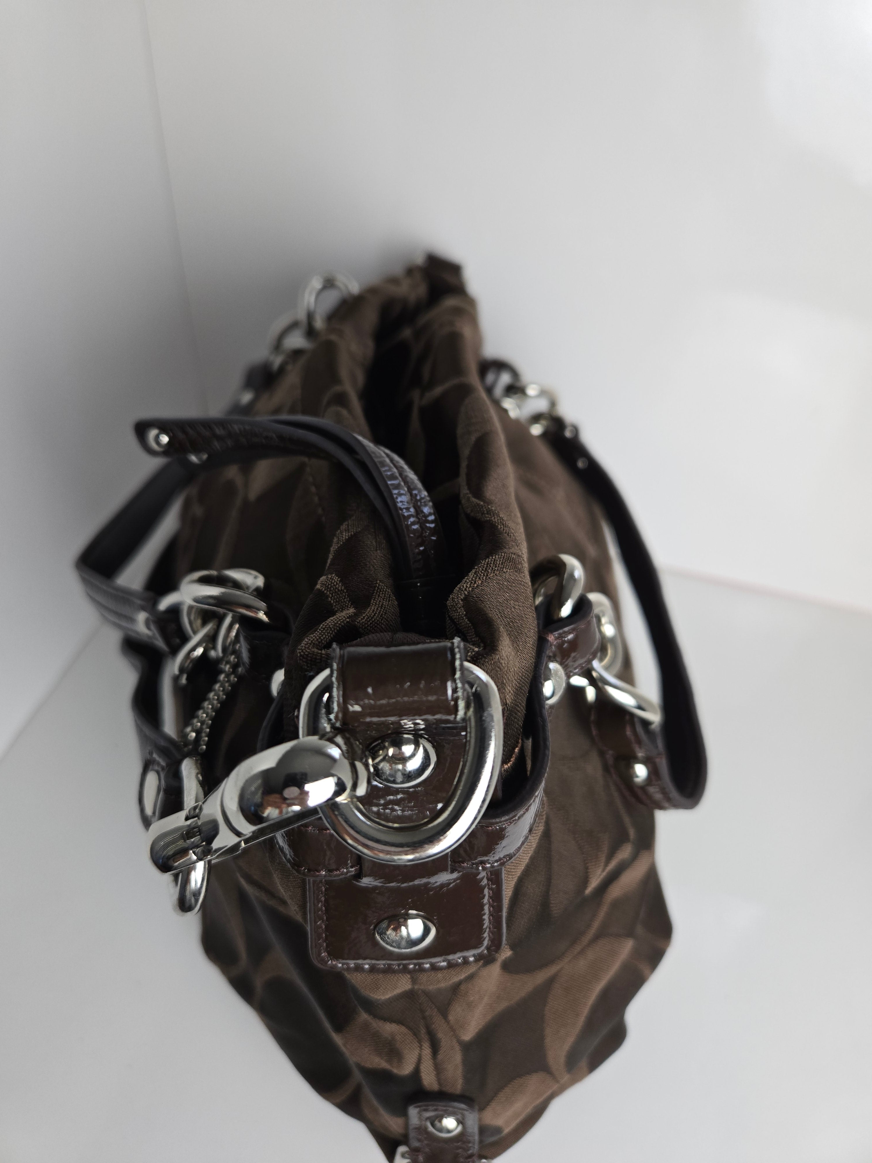 Coach Jacquard and Leather Shoulder/Top Handle Bag
