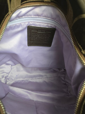 Coach Jacquard and Leather Shoulder/Top Handle Bag