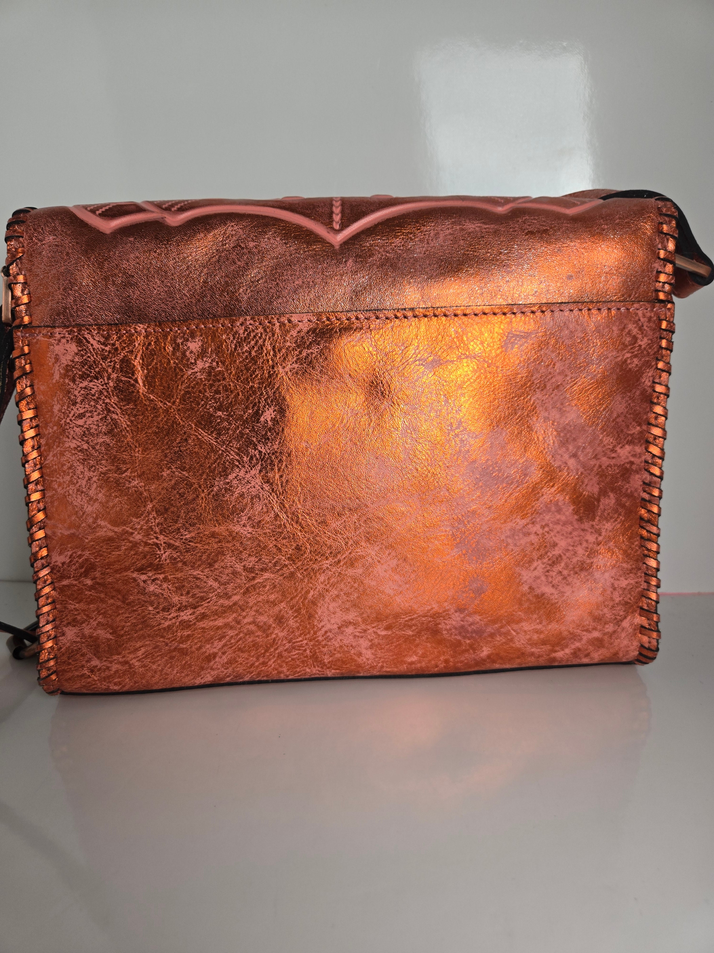 Patricia Nash Metallic Leather Shoulder/Crossbody Bag