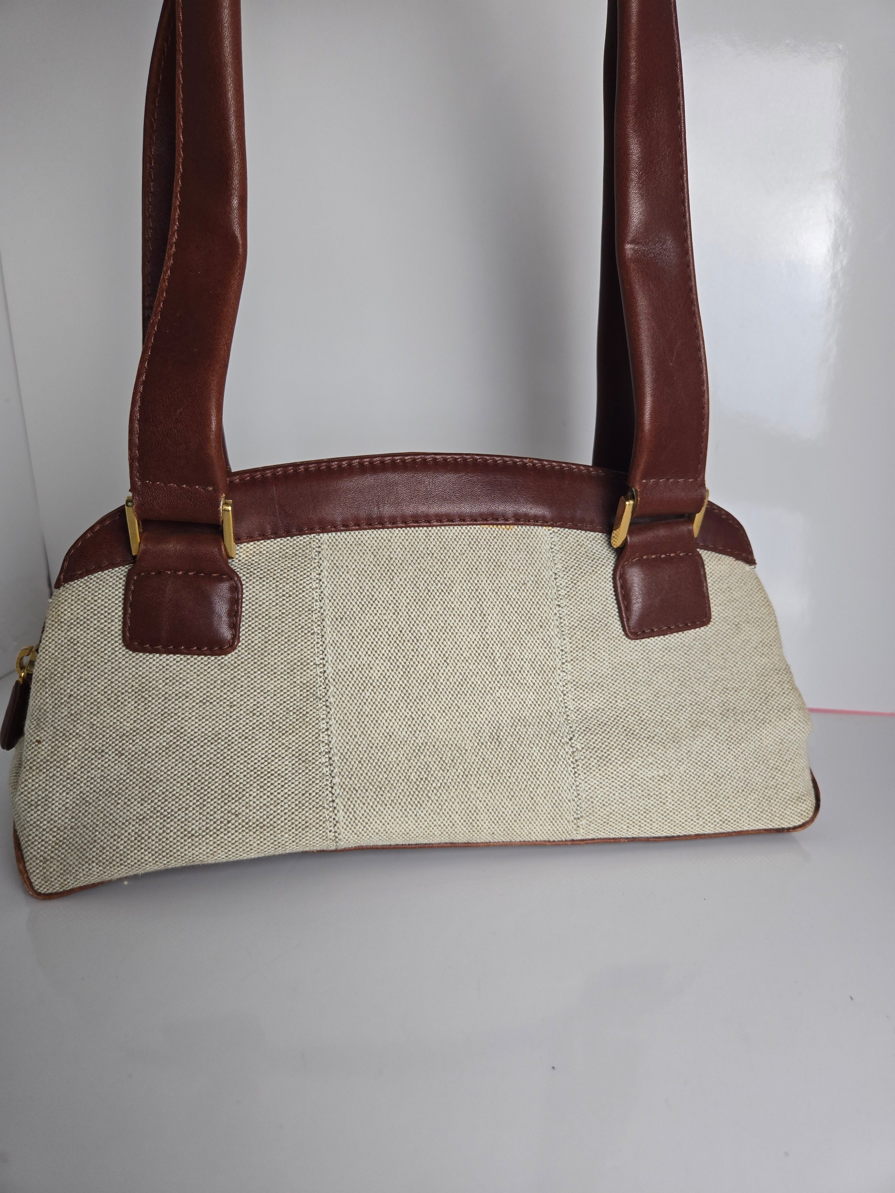 Derek Alexander Fabric and Leather Shoulder Bag