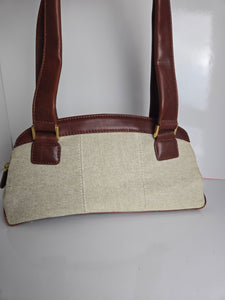 Derek Alexander Fabric and Leather Shoulder Bag