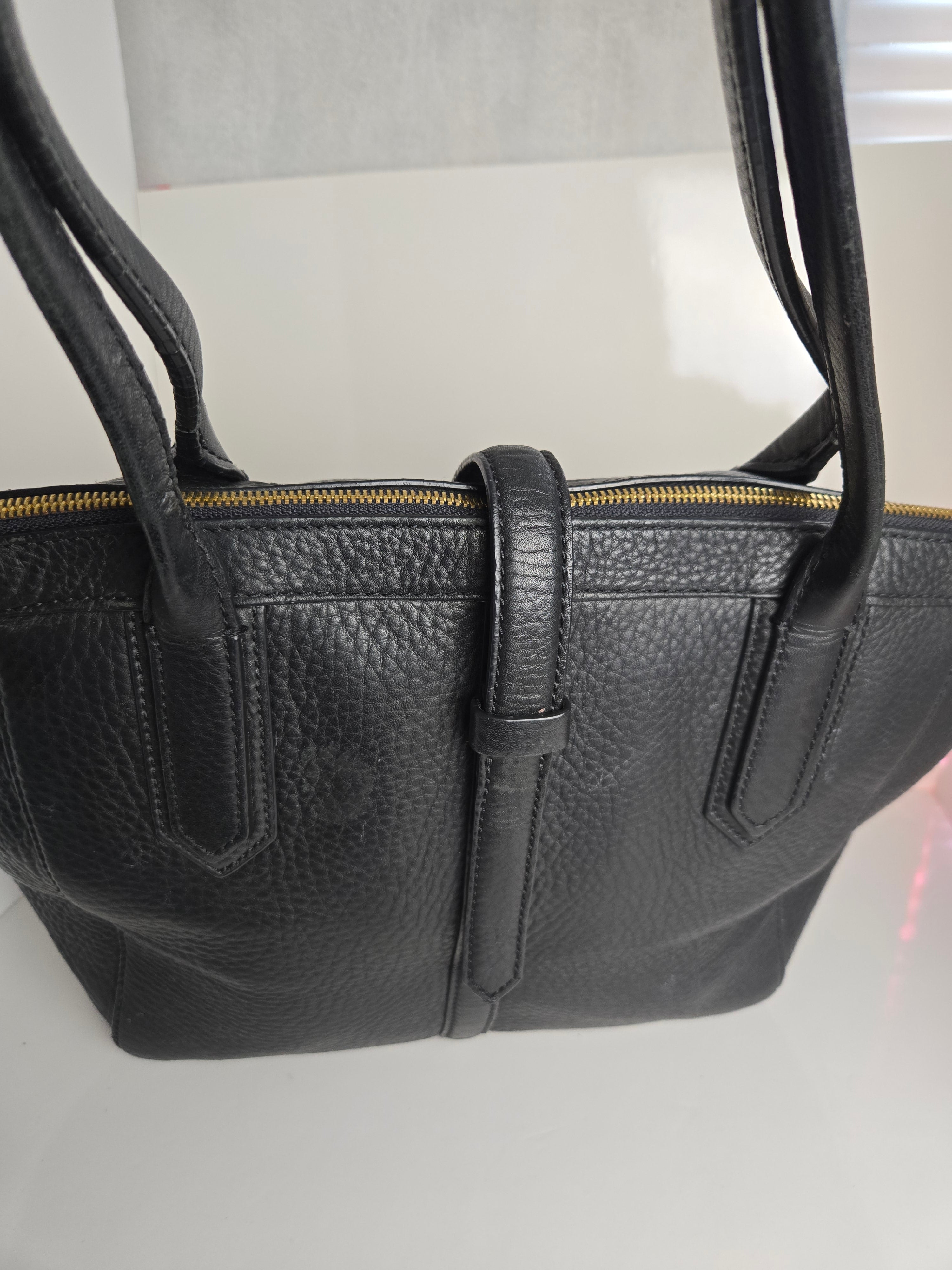 J.Crew Black Leather Shoulder Bag
