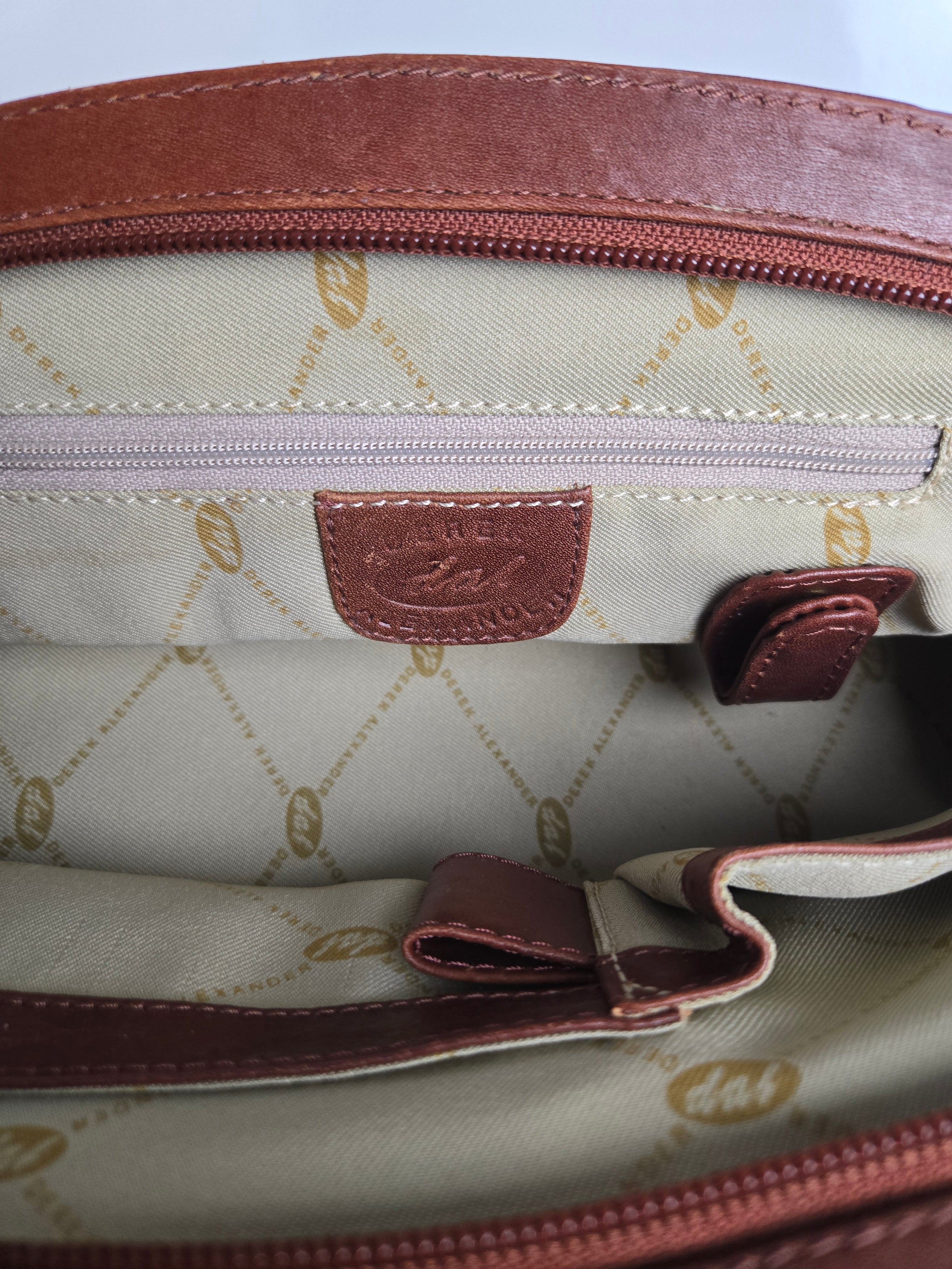 Derek Alexander Fabric and Leather Shoulder Bag