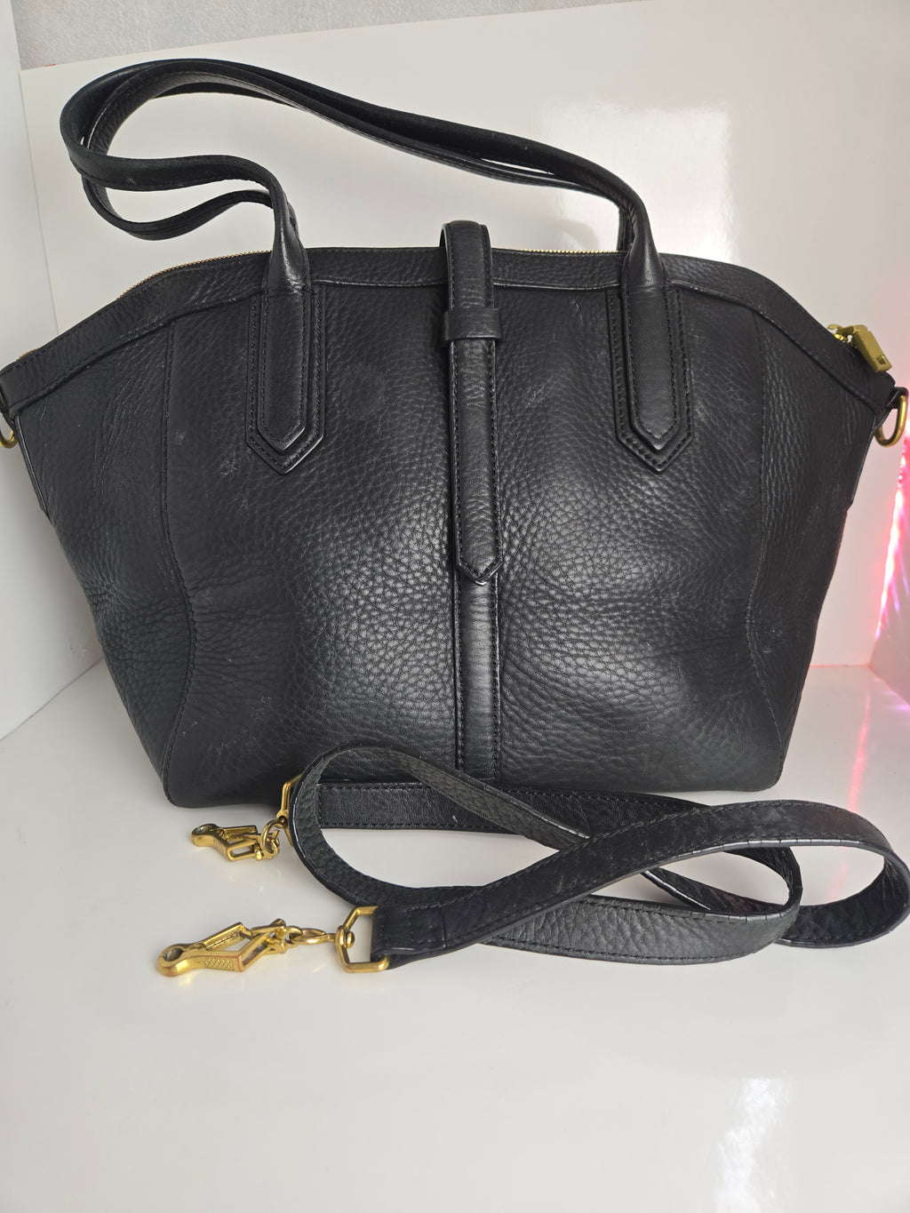 J.Crew Black Leather Shoulder Bag