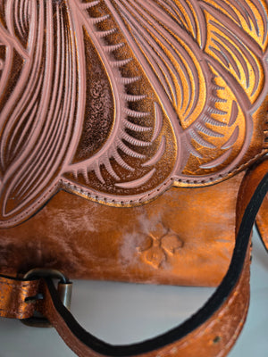 Patricia Nash Metallic Leather Shoulder/Crossbody Bag