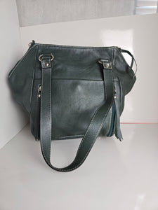 Regina Green Leather Shoulder Bag