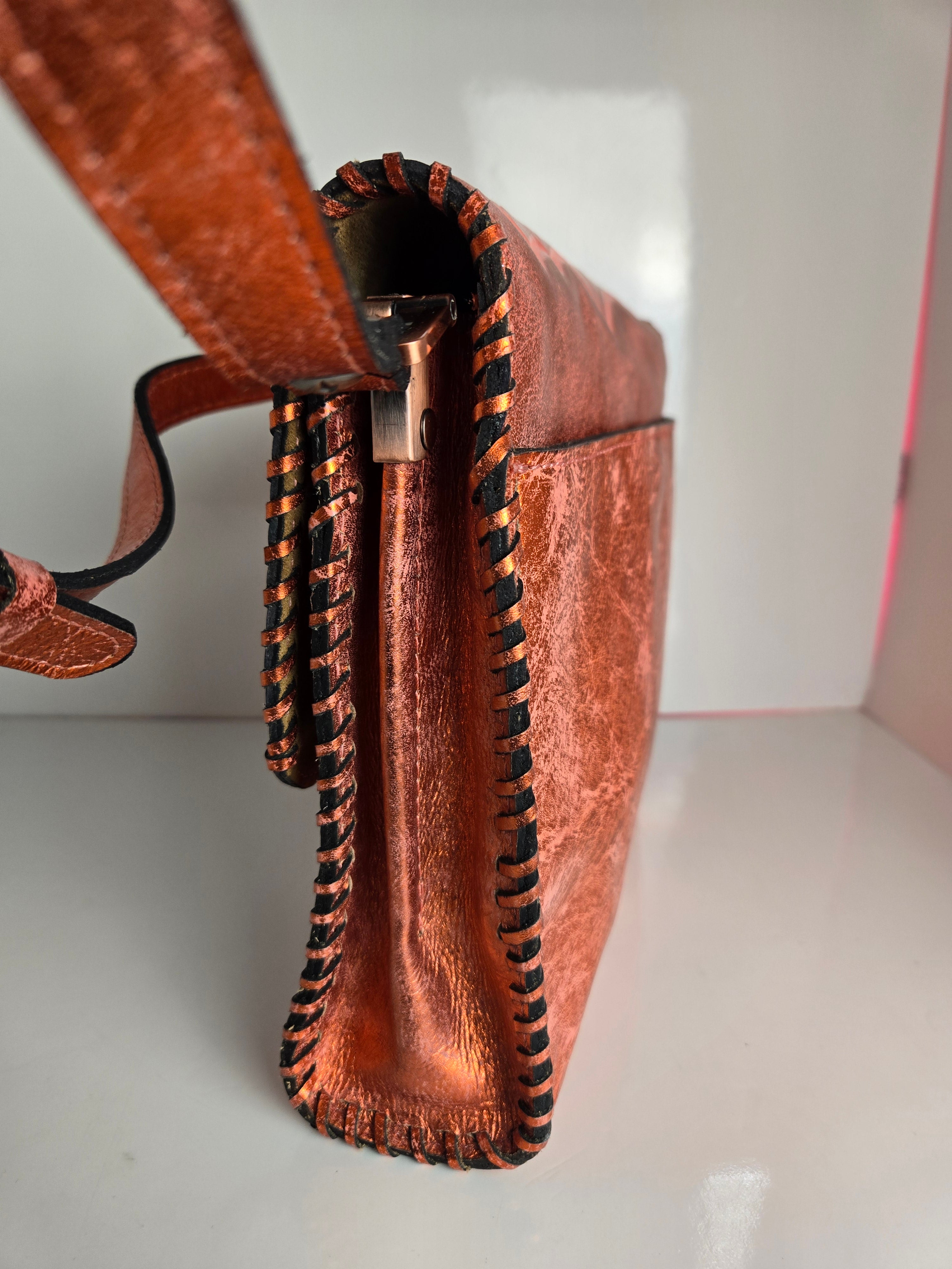 Patricia Nash Metallic Leather Shoulder/Crossbody Bag