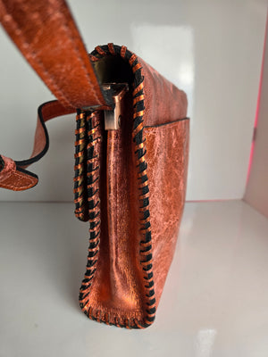 Patricia Nash Metallic Leather Shoulder/Crossbody Bag