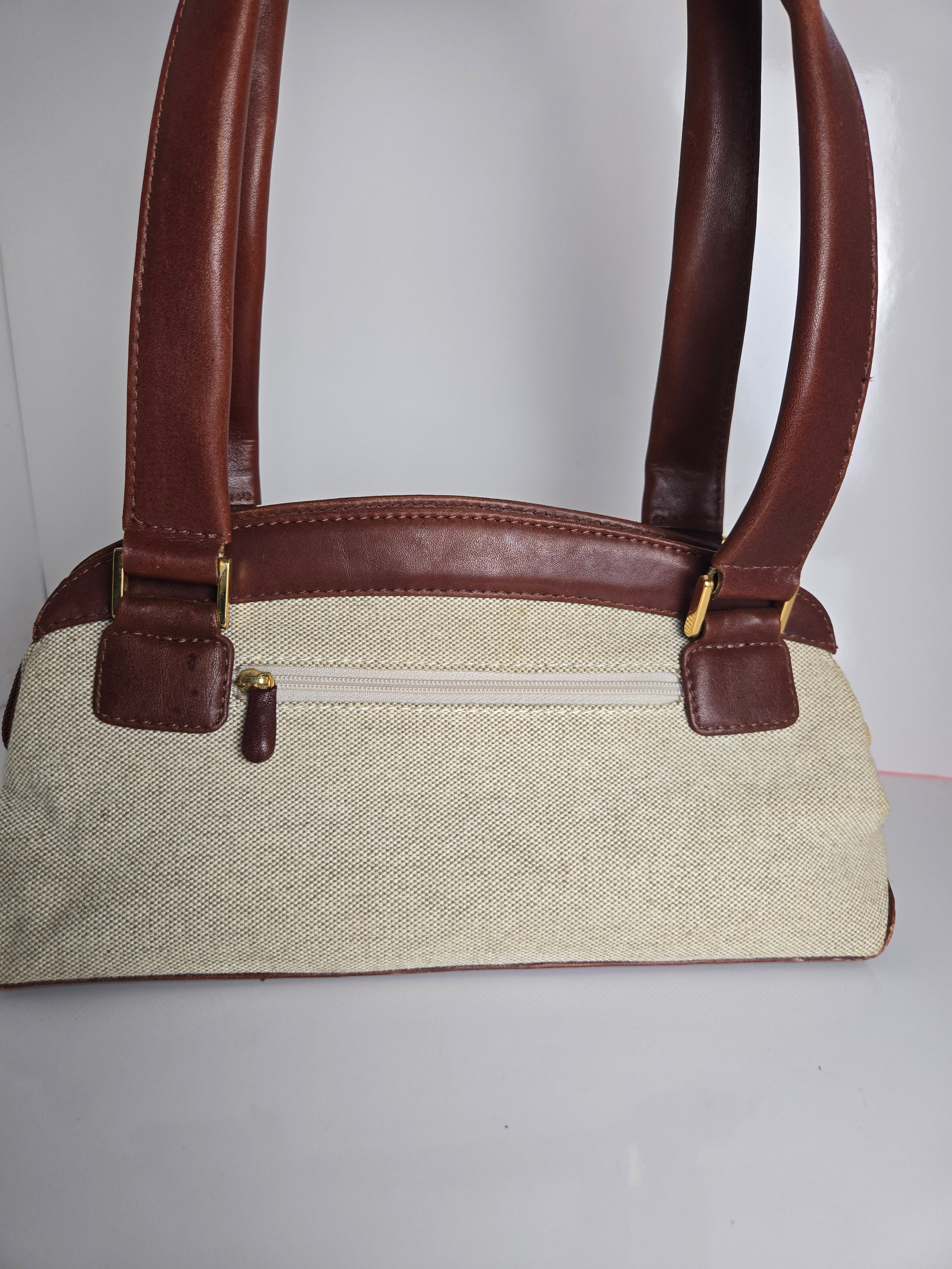 Derek Alexander Fabric and Leather Shoulder Bag