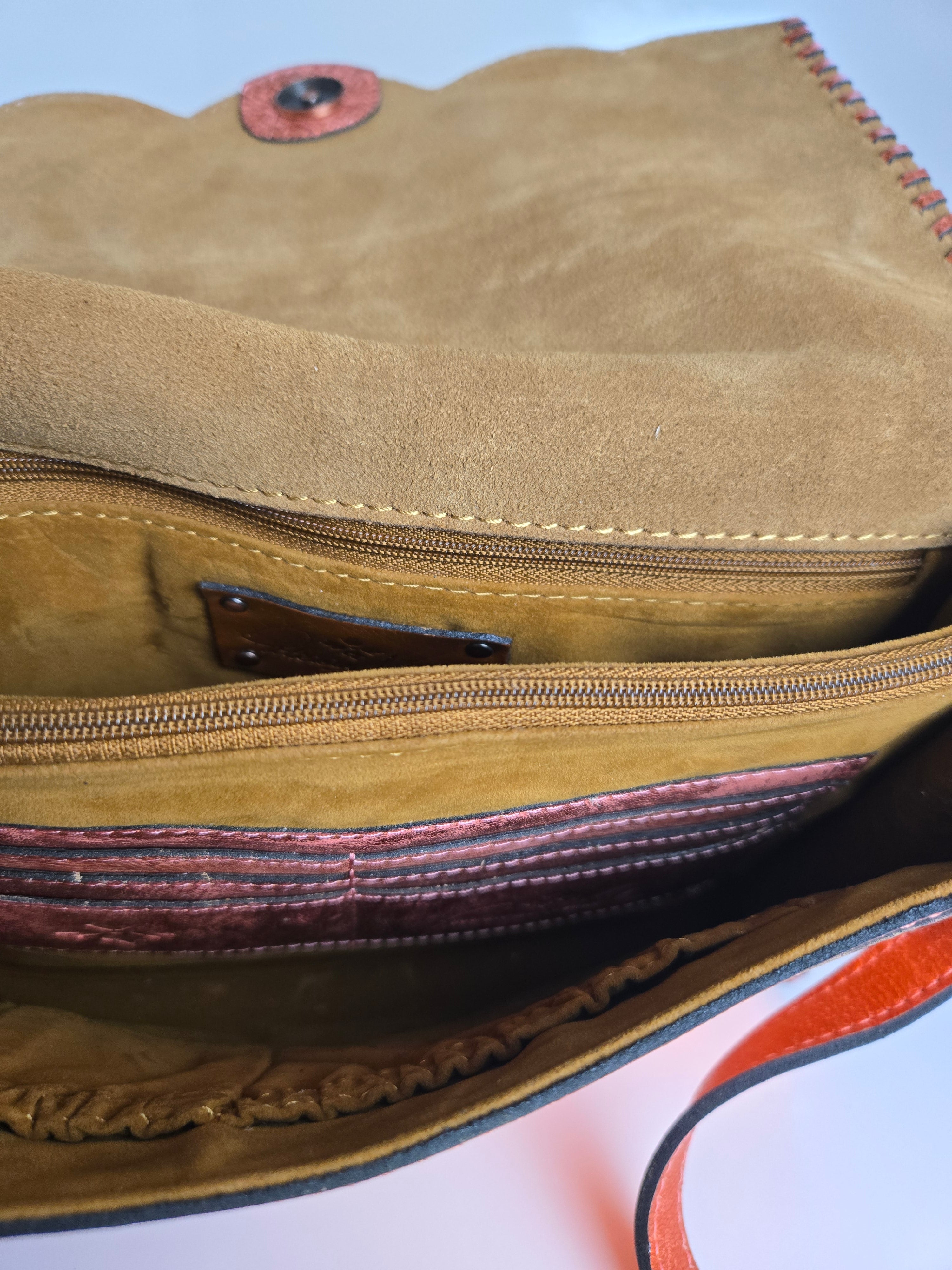 Patricia Nash Metallic Leather Shoulder/Crossbody Bag