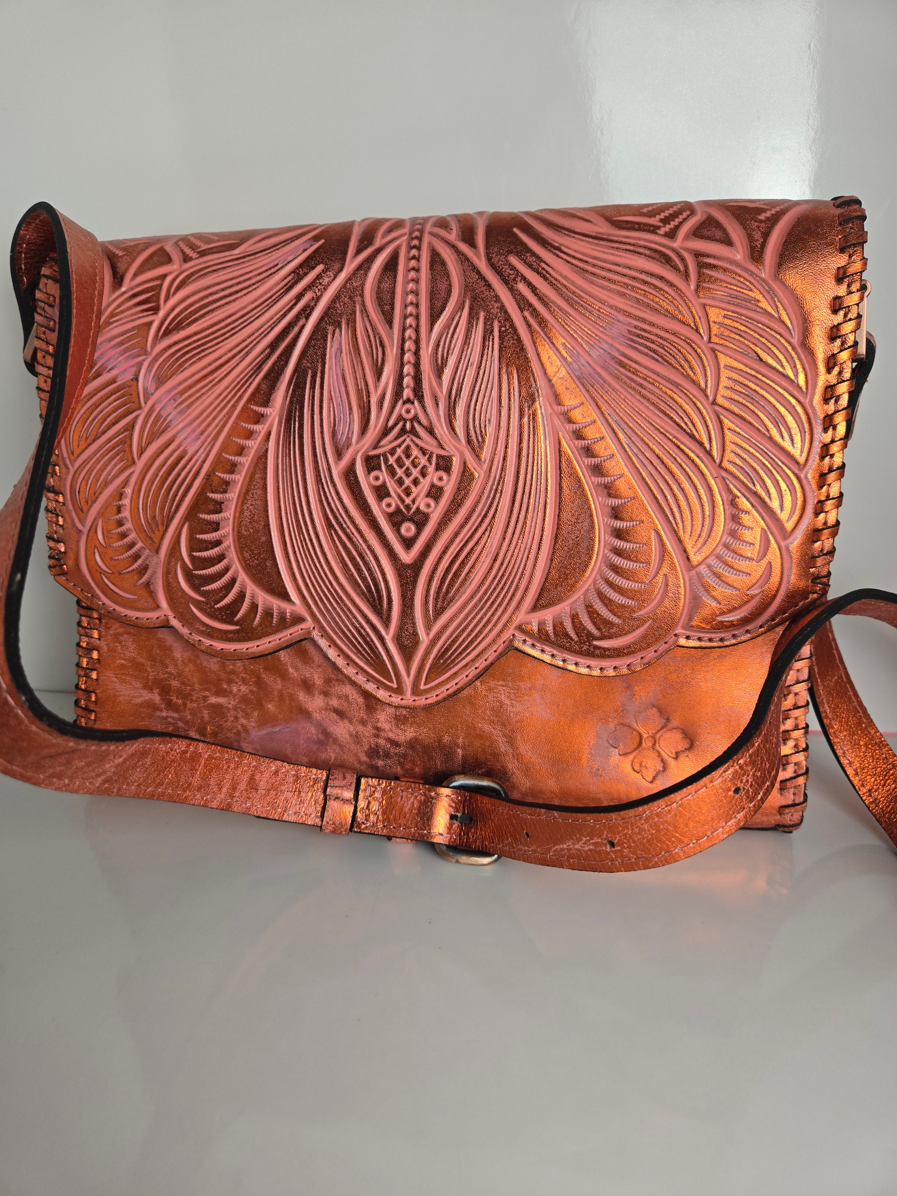 Patricia Nash Metallic Leather Shoulder/Crossbody Bag