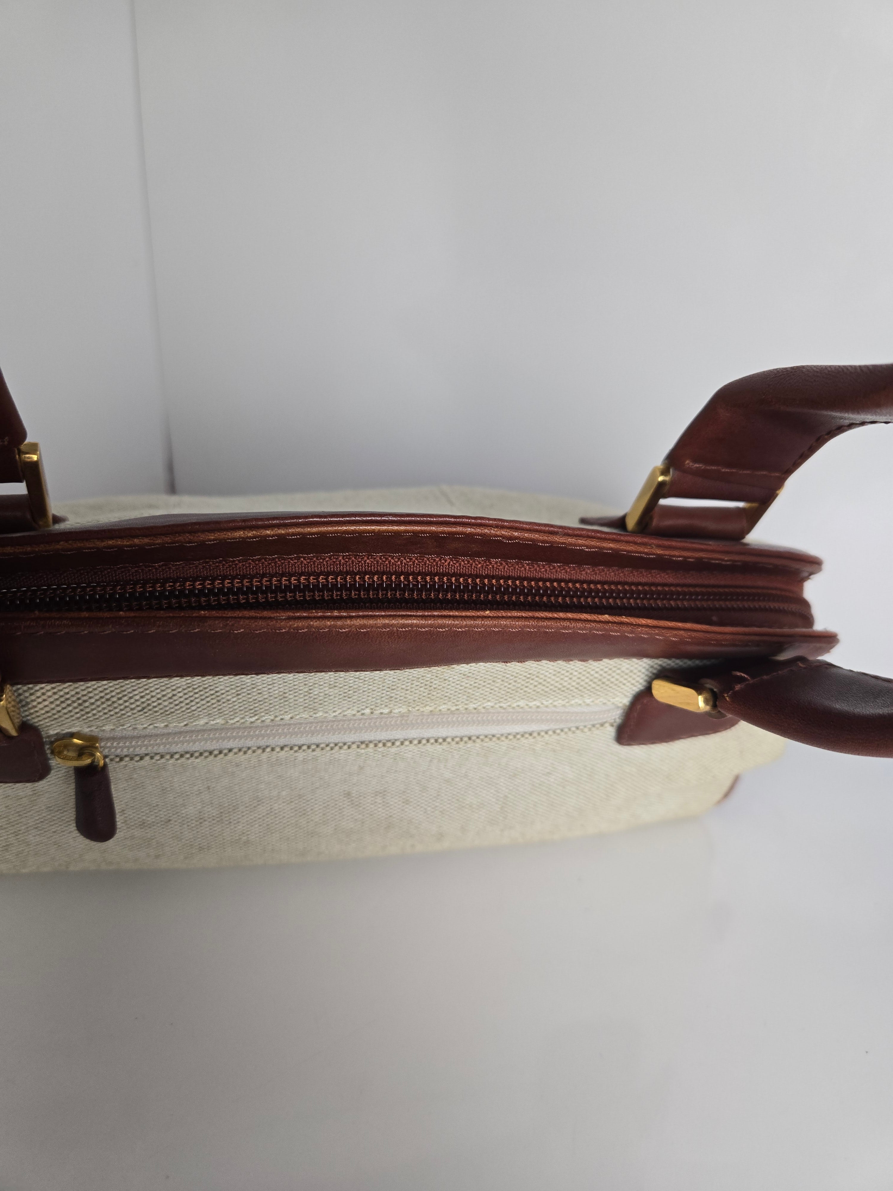 Derek Alexander Fabric and Leather Shoulder Bag