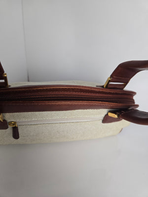 Derek Alexander Fabric and Leather Shoulder Bag