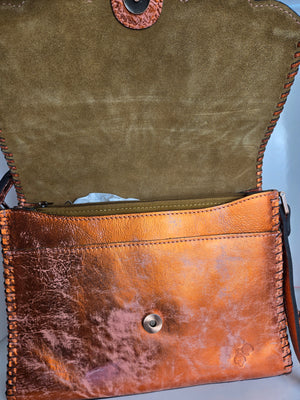 Patricia Nash Metallic Leather Shoulder/Crossbody Bag